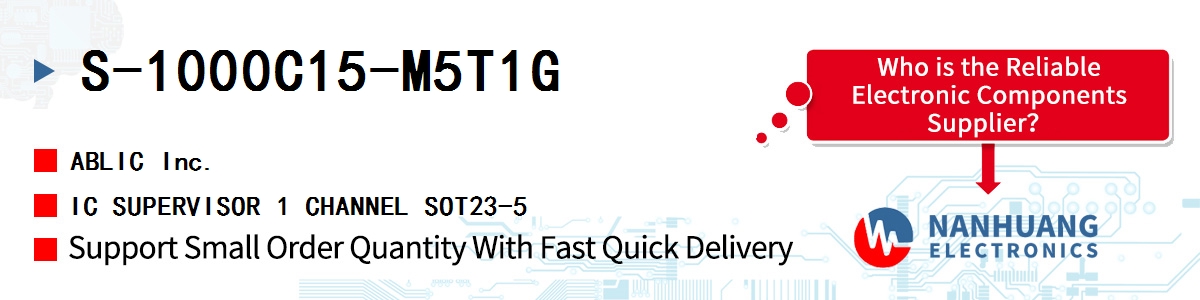 S-1000C15-M5T1G ABLIC IC SUPERVISOR 1 CHANNEL SOT23-5