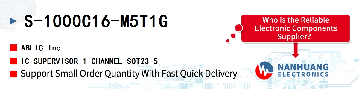 S-1000C16-M5T1G ABLIC IC SUPERVISOR 1 CHANNEL SOT23-5