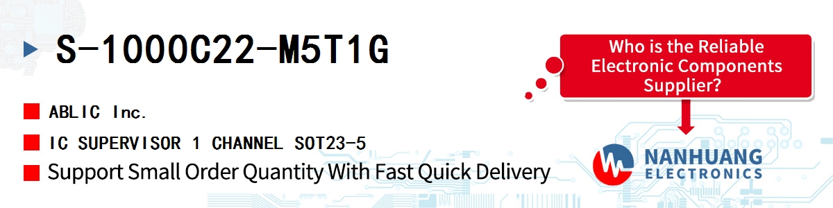 S-1000C22-M5T1G ABLIC IC SUPERVISOR 1 CHANNEL SOT23-5