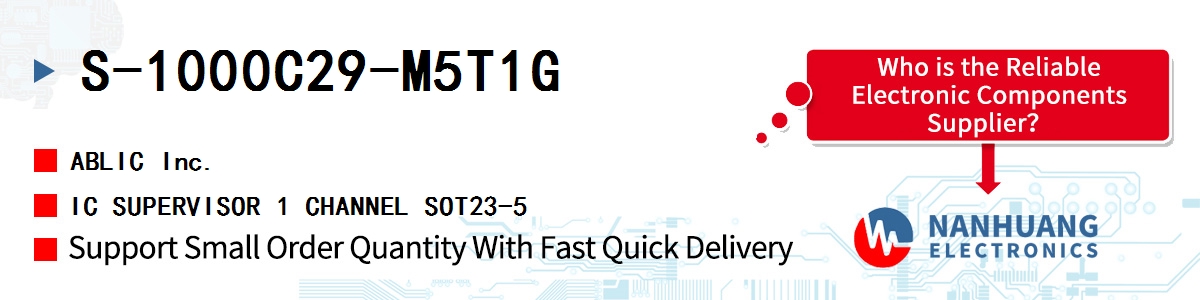 S-1000C29-M5T1G ABLIC IC SUPERVISOR 1 CHANNEL SOT23-5