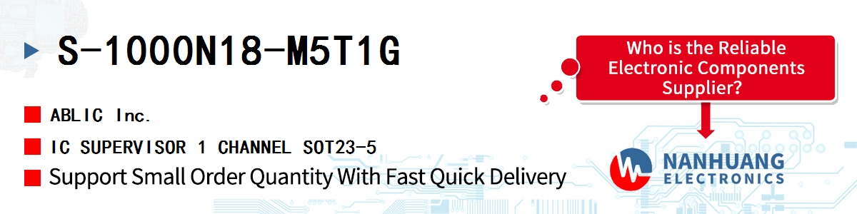 S-1000N18-M5T1G ABLIC IC SUPERVISOR 1 CHANNEL SOT23-5