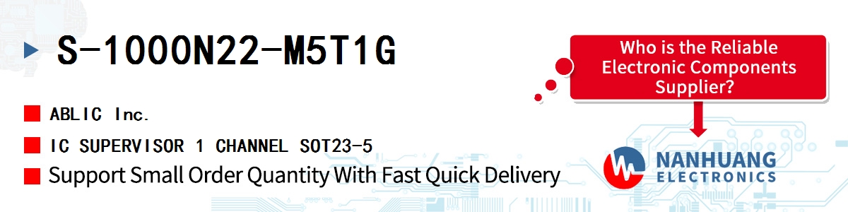 S-1000N22-M5T1G ABLIC IC SUPERVISOR 1 CHANNEL SOT23-5