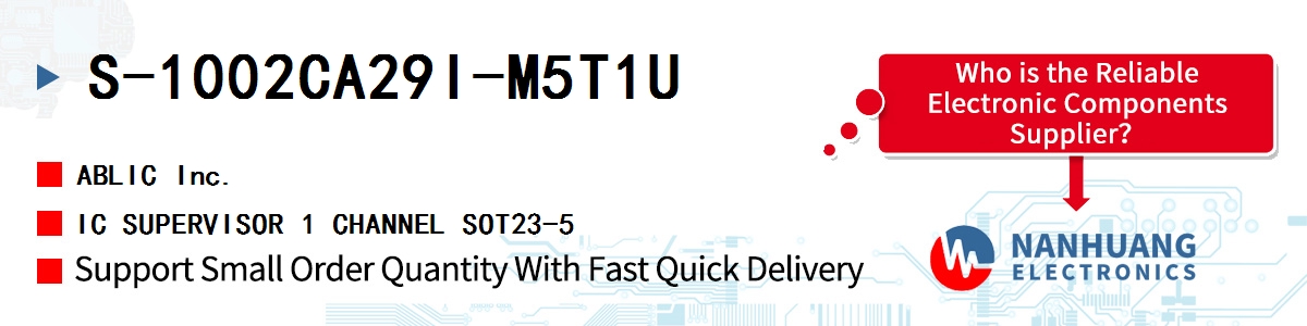 S-1002CA29I-M5T1U ABLIC IC SUPERVISOR 1 CHANNEL SOT23-5