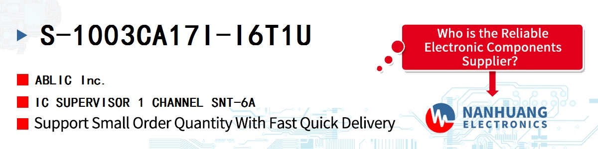 S-1003CA17I-I6T1U ABLIC IC SUPERVISOR 1 CHANNEL SNT-6A