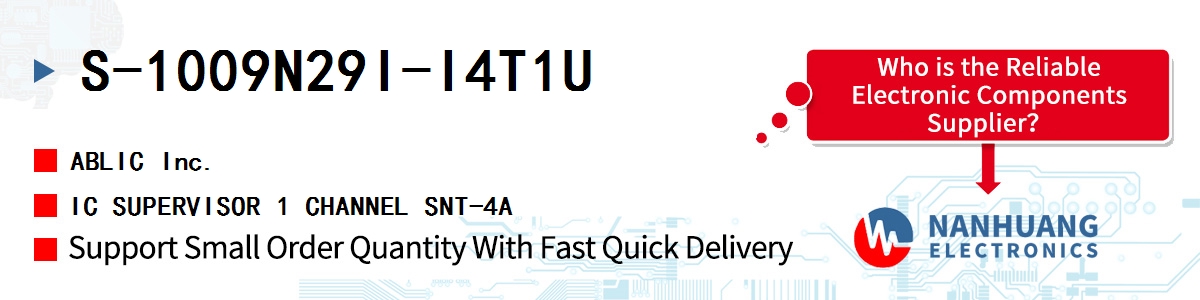 S-1009N29I-I4T1U ABLIC IC SUPERVISOR 1 CHANNEL SNT-4A