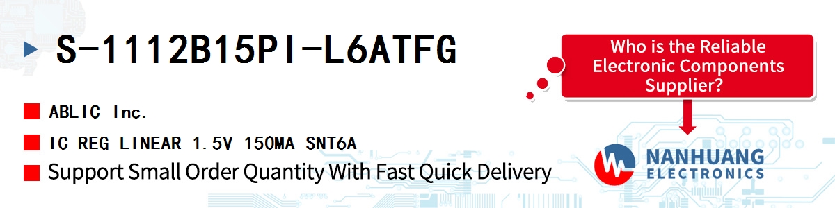 S-1112B15PI-L6ATFG ABLIC IC REG LINEAR 1.5V 150MA SNT6A