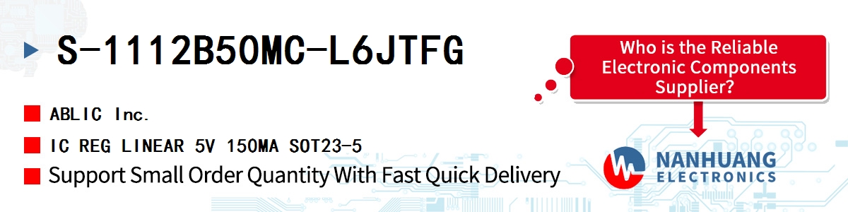 S-1112B50MC-L6JTFG ABLIC IC REG LINEAR 5V 150MA SOT23-5