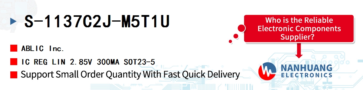 S-1137C2J-M5T1U ABLIC IC REG LIN 2.85V 300MA SOT23-5