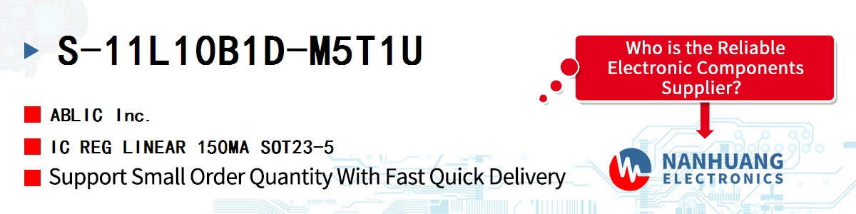 S-11L10B1D-M5T1U ABLIC IC REG LINEAR 150MA SOT23-5