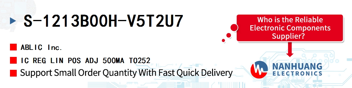 S-1213B00H-V5T2U7 ABLIC IC REG LIN POS ADJ 500MA TO252