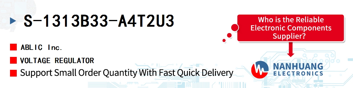 S-1313B33-A4T2U3 ABLIC VOLTAGE REGULATOR