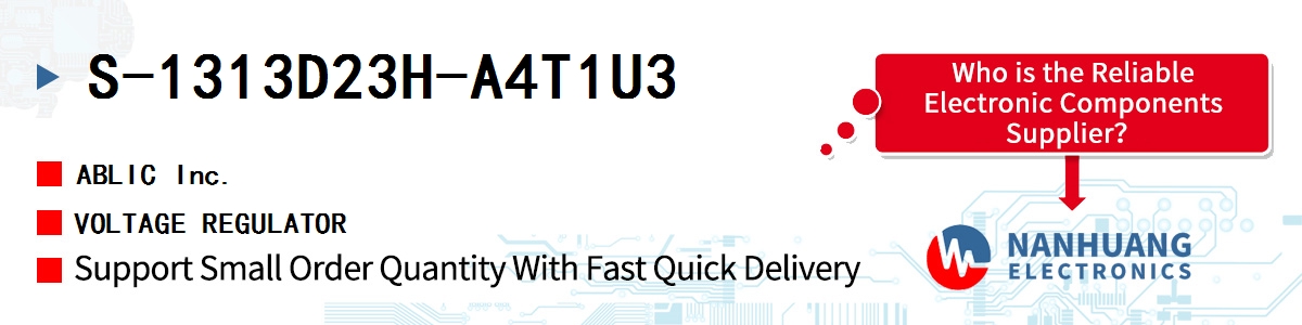 S-1313D23H-A4T1U3 ABLIC VOLTAGE REGULATOR