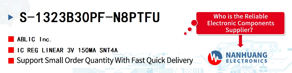 S-1323B30PF-N8PTFU ABLIC IC REG LINEAR 3V 150MA SNT4A