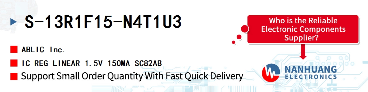 S-13R1F15-N4T1U3 ABLIC IC REG LINEAR 1.5V 150MA SC82AB