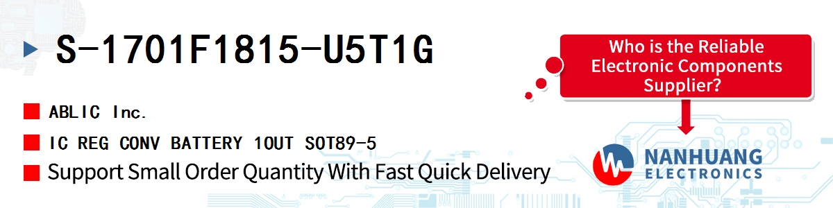 S-1701F1815-U5T1G ABLIC IC REG CONV BATTERY 1OUT SOT89-5