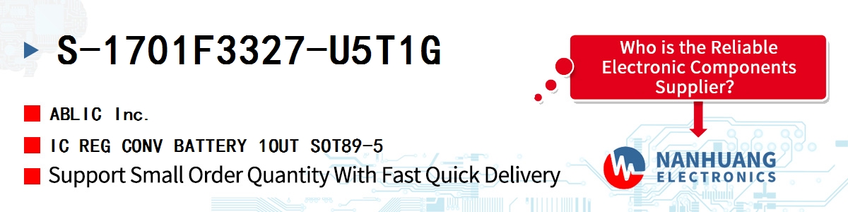 S-1701F3327-U5T1G ABLIC IC REG CONV BATTERY 1OUT SOT89-5