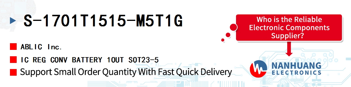 S-1701T1515-M5T1G ABLIC IC REG CONV BATTERY 1OUT SOT23-5