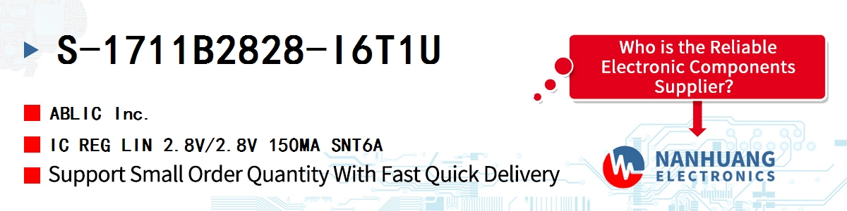 S-1711B2828-I6T1U ABLIC IC REG LIN 2.8V/2.8V 150MA SNT6A