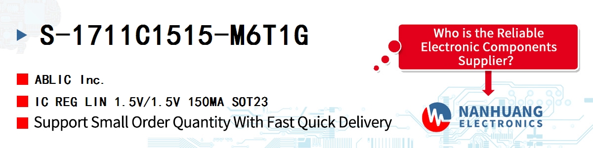 S-1711C1515-M6T1G ABLIC IC REG LIN 1.5V/1.5V 150MA SOT23