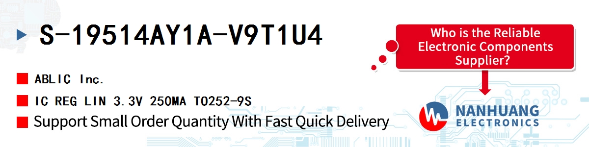 S-19514AY1A-V9T1U4 ABLIC IC REG LIN 3.3V 250MA TO252-9S