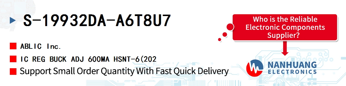 S-19932DA-A6T8U7 ABLIC IC REG BUCK ADJ 600MA HSNT-6(202