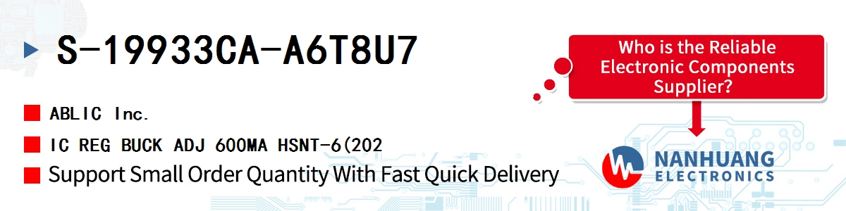S-19933CA-A6T8U7 ABLIC IC REG BUCK ADJ 600MA HSNT-6(202