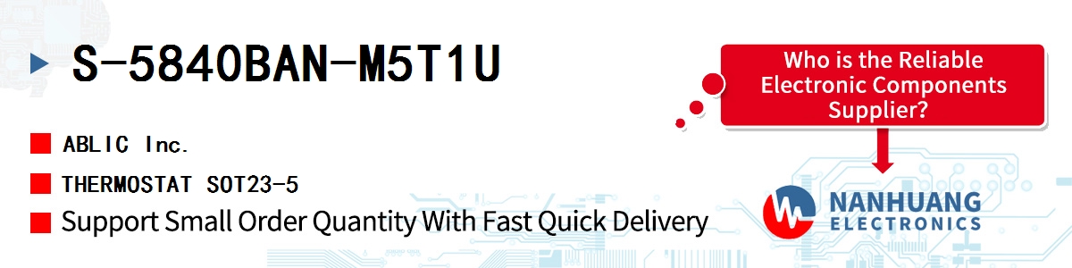 S-5840BAN-M5T1U ABLIC THERMOSTAT SOT23-5