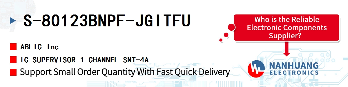 S-80123BNPF-JGITFU ABLIC IC SUPERVISOR 1 CHANNEL SNT-4A