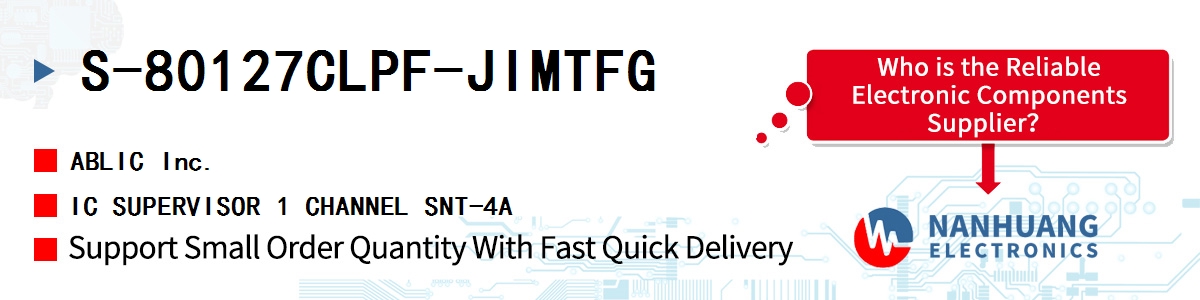 S-80127CLPF-JIMTFG ABLIC IC SUPERVISOR 1 CHANNEL SNT-4A