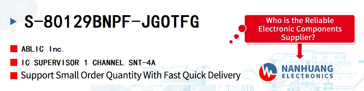 S-80129BNPF-JGOTFG ABLIC IC SUPERVISOR 1 CHANNEL SNT-4A