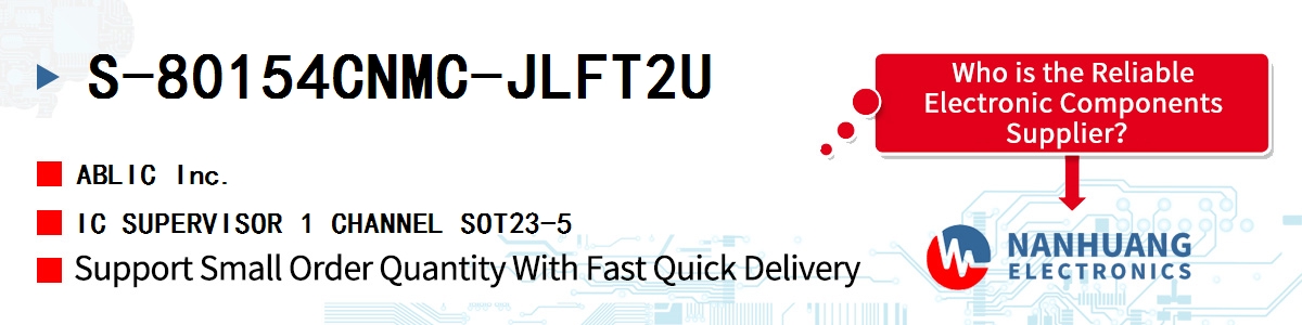 S-80154CNMC-JLFT2U ABLIC IC SUPERVISOR 1 CHANNEL SOT23-5