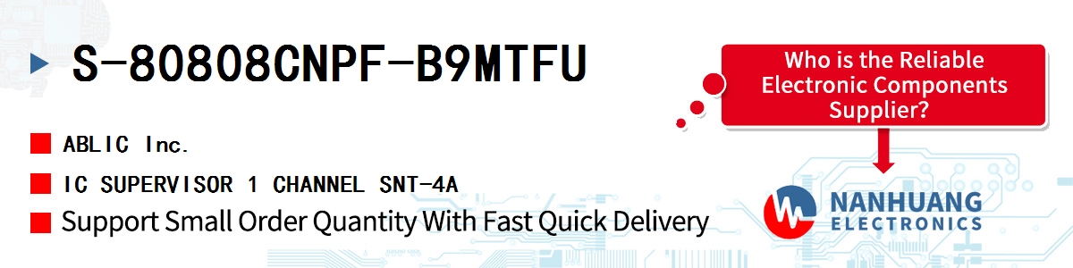 S-80808CNPF-B9MTFU ABLIC IC SUPERVISOR 1 CHANNEL SNT-4A