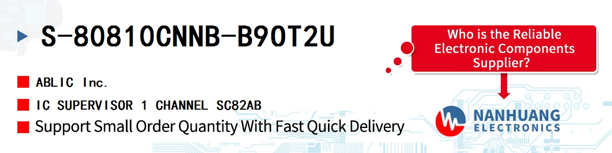 S-80810CNNB-B9OT2U ABLIC IC SUPERVISOR 1 CHANNEL SC82AB