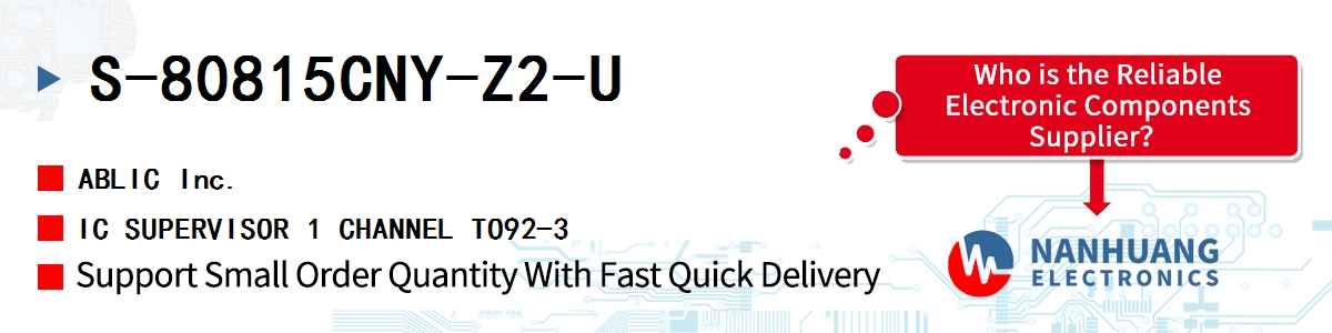 S-80815CNY-Z2-U ABLIC IC SUPERVISOR 1 CHANNEL TO92-3