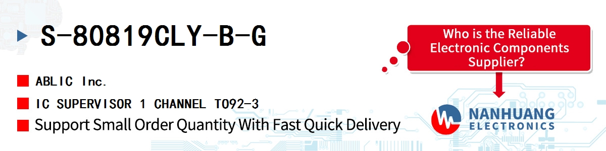 S-80819CLY-B-G ABLIC IC SUPERVISOR 1 CHANNEL TO92-3