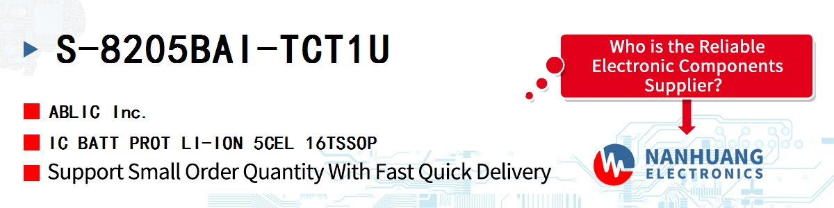 S-8205BAI-TCT1U ABLIC IC BATT PROT LI-ION 5CEL 16TSSOP