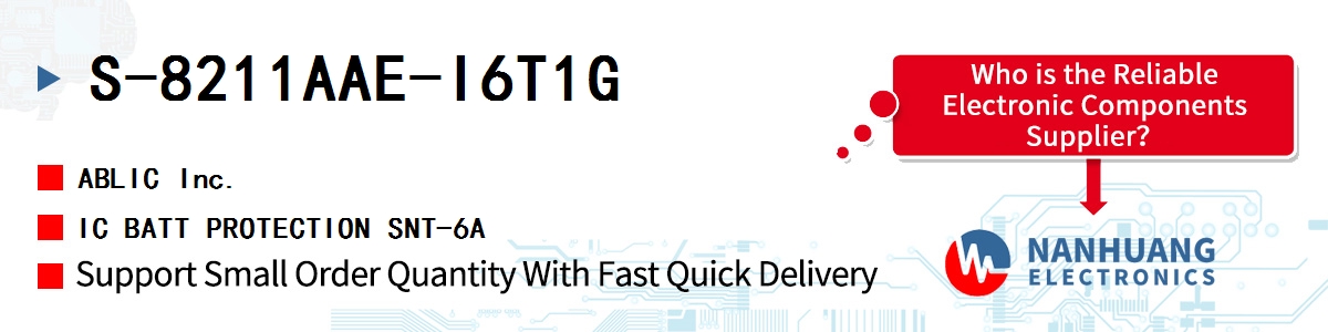 S-8211AAE-I6T1G ABLIC IC BATT PROTECTION SNT-6A