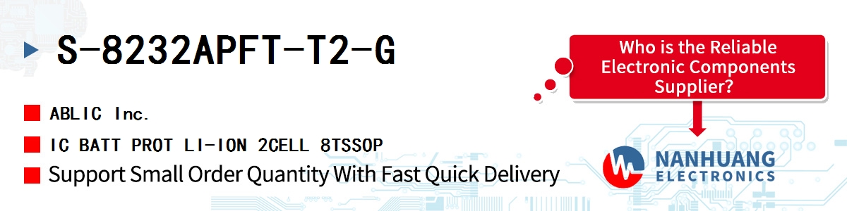 S-8232APFT-T2-G ABLIC IC BATT PROT LI-ION 2CELL 8TSSOP