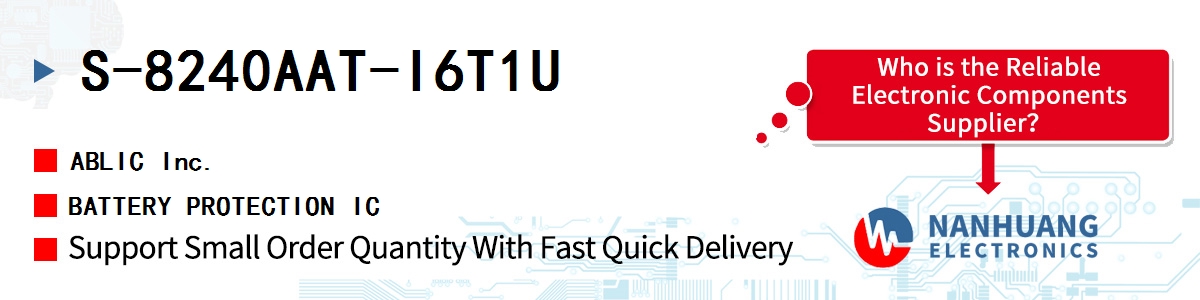 S-8240AAT-I6T1U ABLIC BATTERY PROTECTION IC