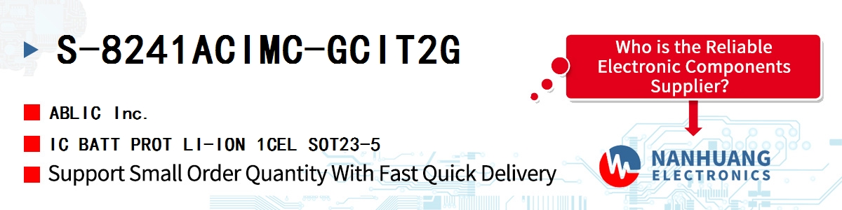 S-8241ACIMC-GCIT2G ABLIC IC BATT PROT LI-ION 1CEL SOT23-5