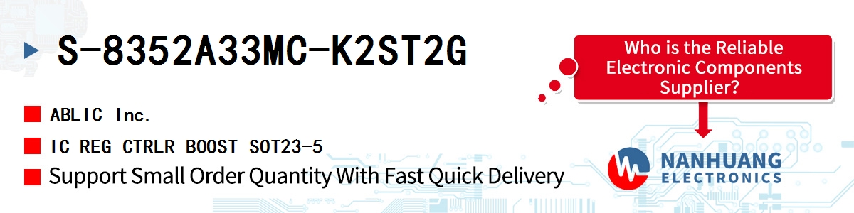 S-8352A33MC-K2ST2G ABLIC IC REG CTRLR BOOST SOT23-5