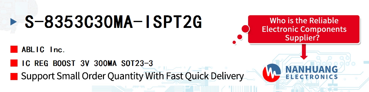 S-8353C30MA-ISPT2G ABLIC IC REG BOOST 3V 300MA SOT23-3