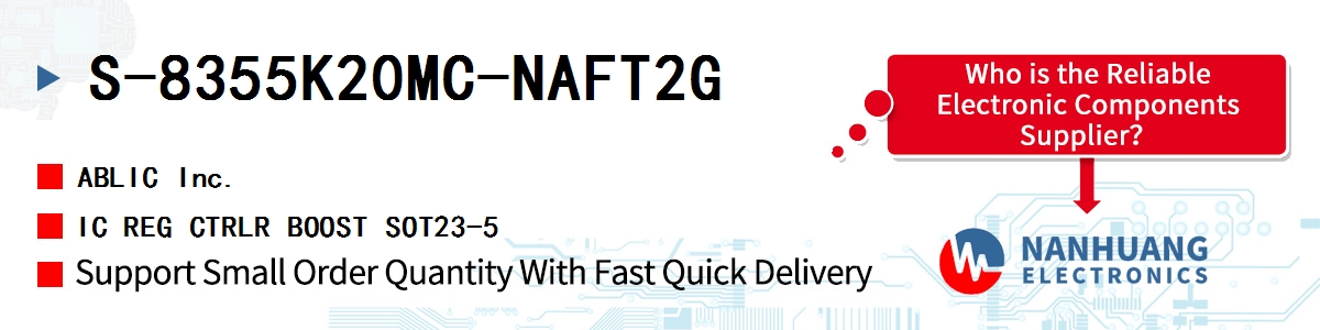 S-8355K20MC-NAFT2G ABLIC IC REG CTRLR BOOST SOT23-5