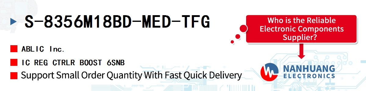 S-8356M18BD-MED-TFG ABLIC IC REG CTRLR BOOST 6SNB