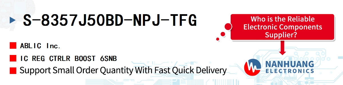 S-8357J50BD-NPJ-TFG ABLIC IC REG CTRLR BOOST 6SNB