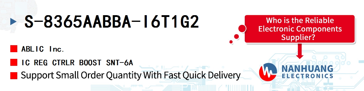 S-8365AABBA-I6T1G2 ABLIC IC REG CTRLR BOOST SNT-6A