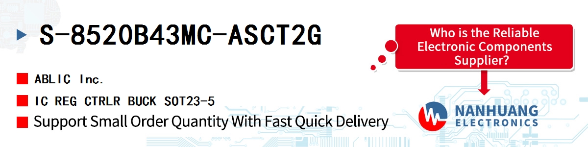 S-8520B43MC-ASCT2G ABLIC IC REG CTRLR BUCK SOT23-5